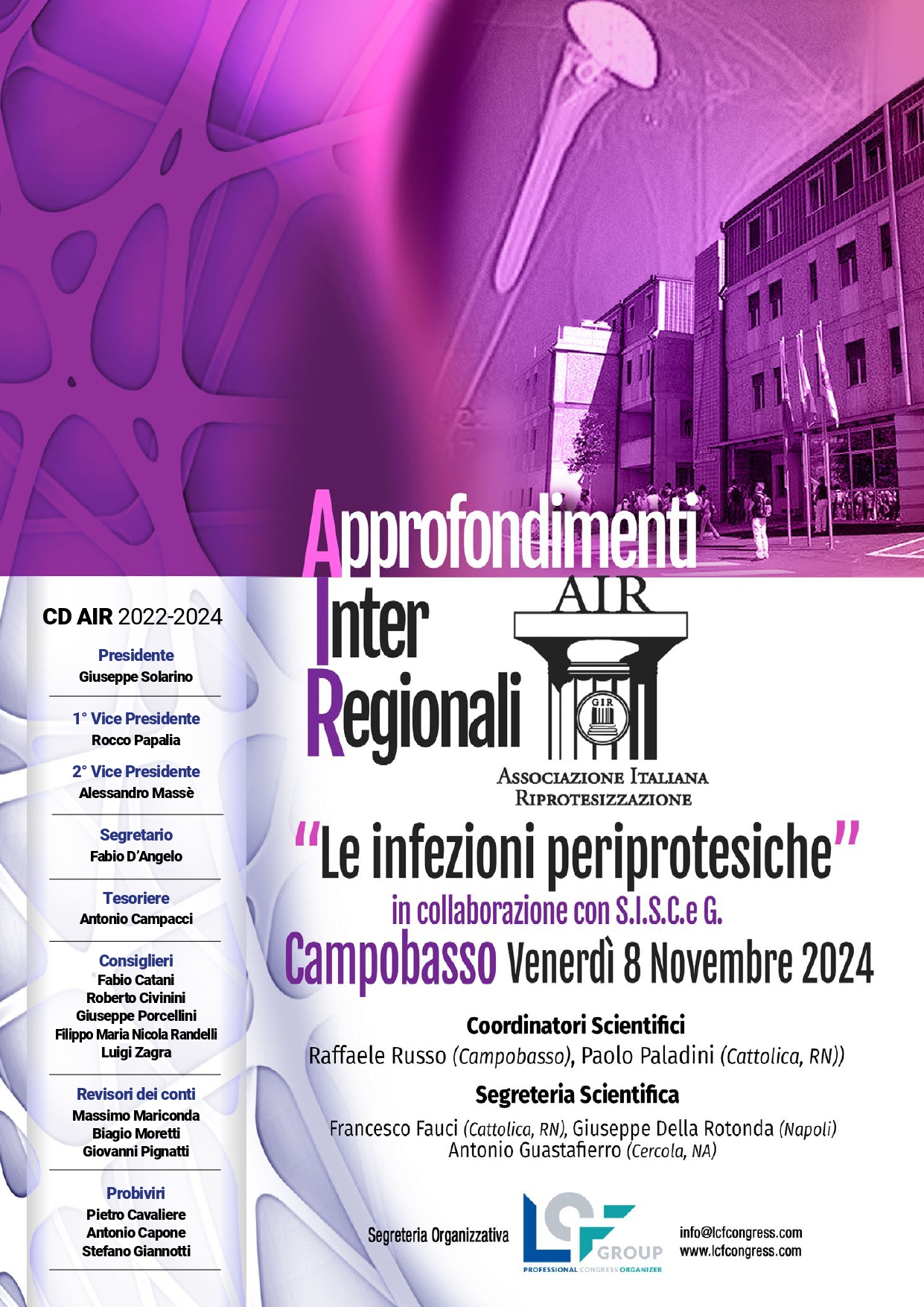 Approfondimenti Inter Regionali A.I.R. Campobasso
Le infezioni periprotesiche